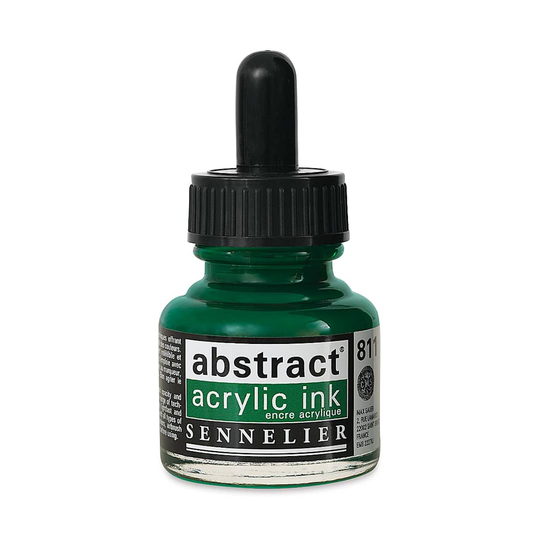 Open in modal - Sennelier Abstract Acrylic Ink - Permanent Green Light, 1 oz