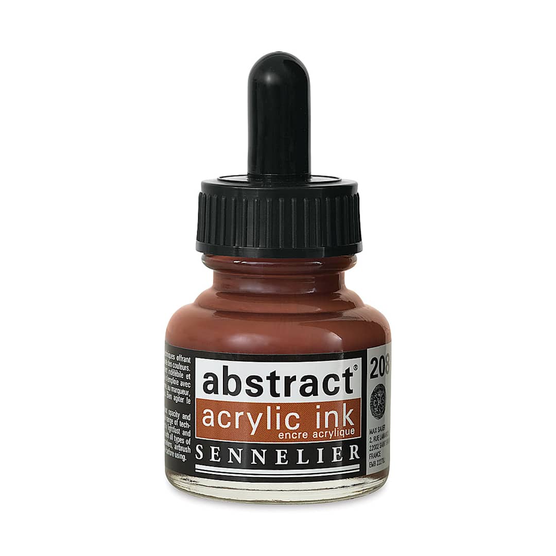 Open in modal - Sennelier Abstract Acrylic Ink - Raw Sienna, 1 oz