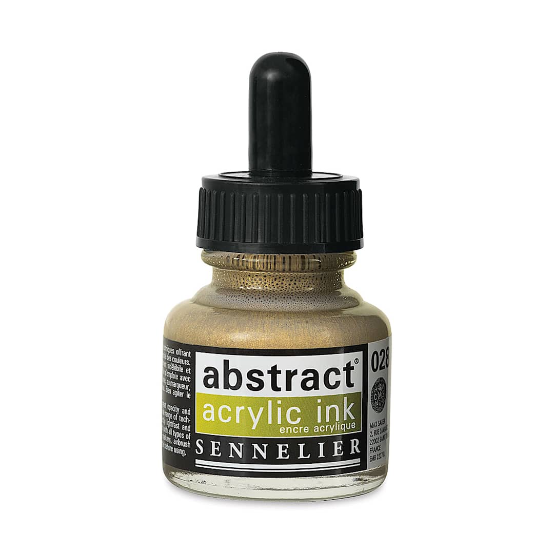 Open in modal - Sennelier Abstract Acrylic Ink - Iridescent Gold, 1 oz