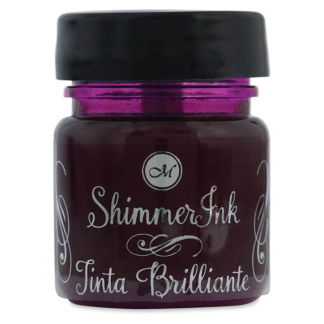 Open in modal - Manuscript Shimmer Inks - Front of 25 ml Frosted Berry bottle