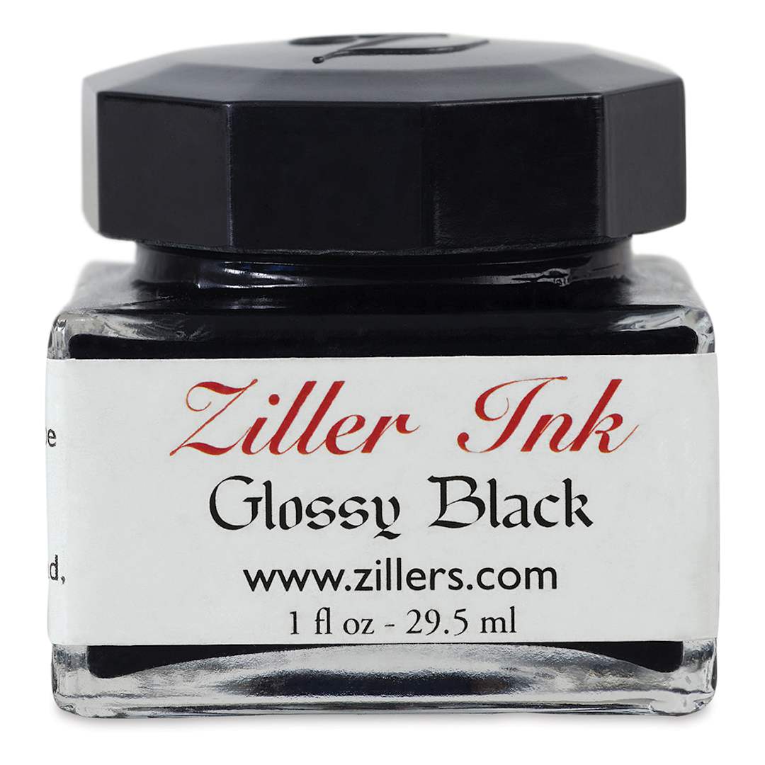 Open in modal - Ziller Ink - Front of Glossy Black bottle