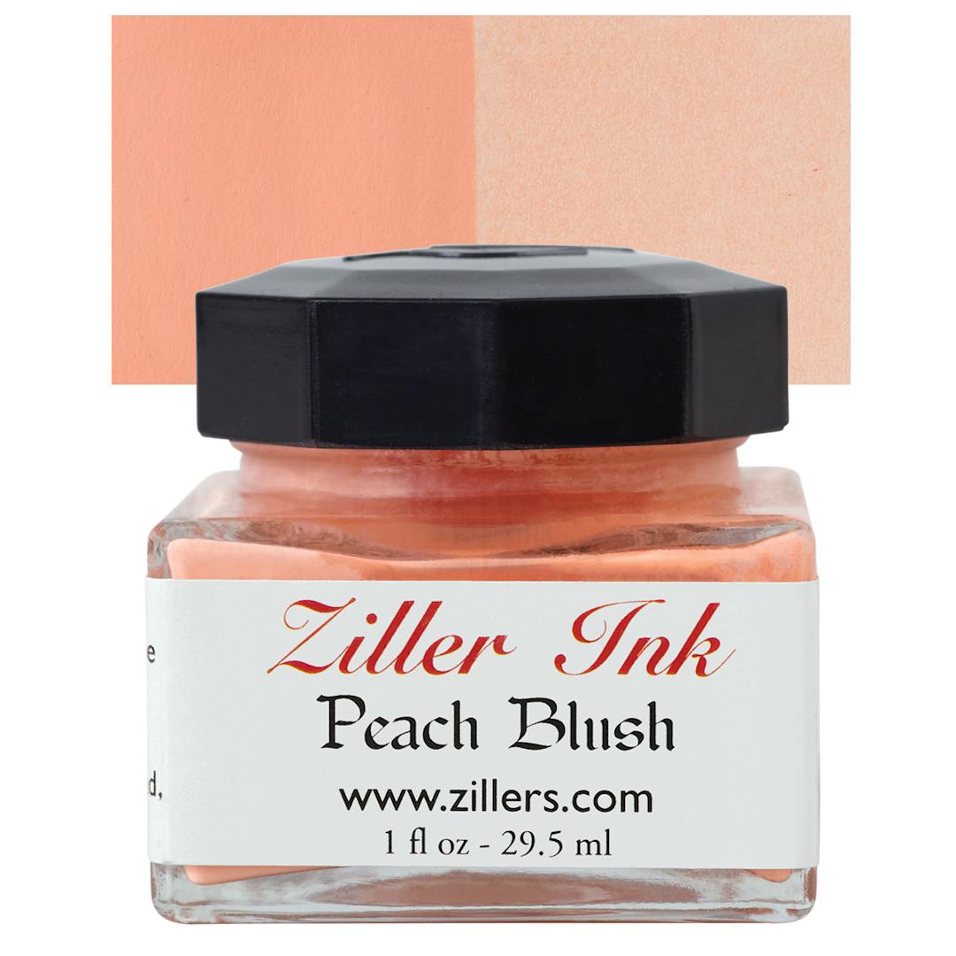 Open in modal - Ziller Ink - Peach Blush, 1 oz bottle and swatch