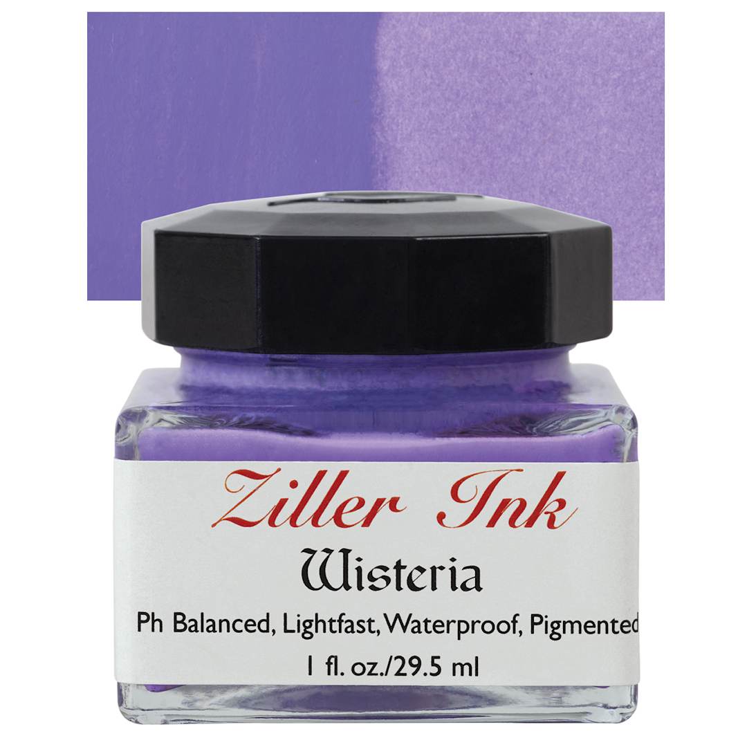Open in modal - Ziller Ink - Wisteria, 1 oz bottle and swatch