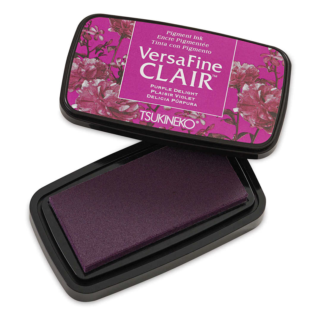 Open in modal - VersaFine Clair Ink Pad - Purple Delight with lid off