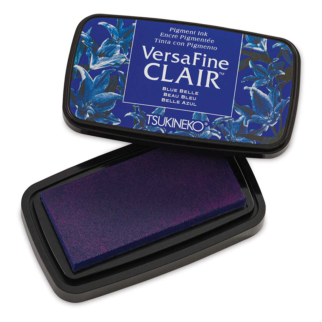 Open in modal - VersaFine Clair Ink Pad - Blue Belle with lid off