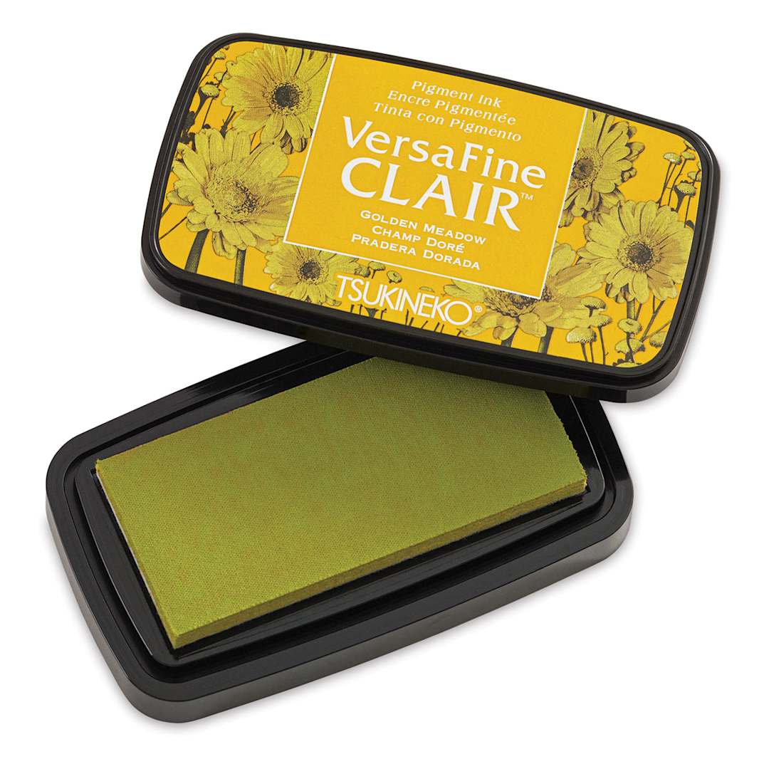 Open in modal - VersaFine Clair Ink Pad - Golden Meadow with lid off