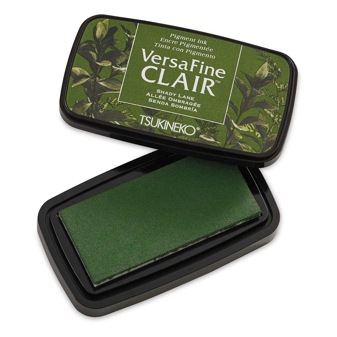 Open in modal - VersaFine Clair Ink Pad - Shady Lane with lid off