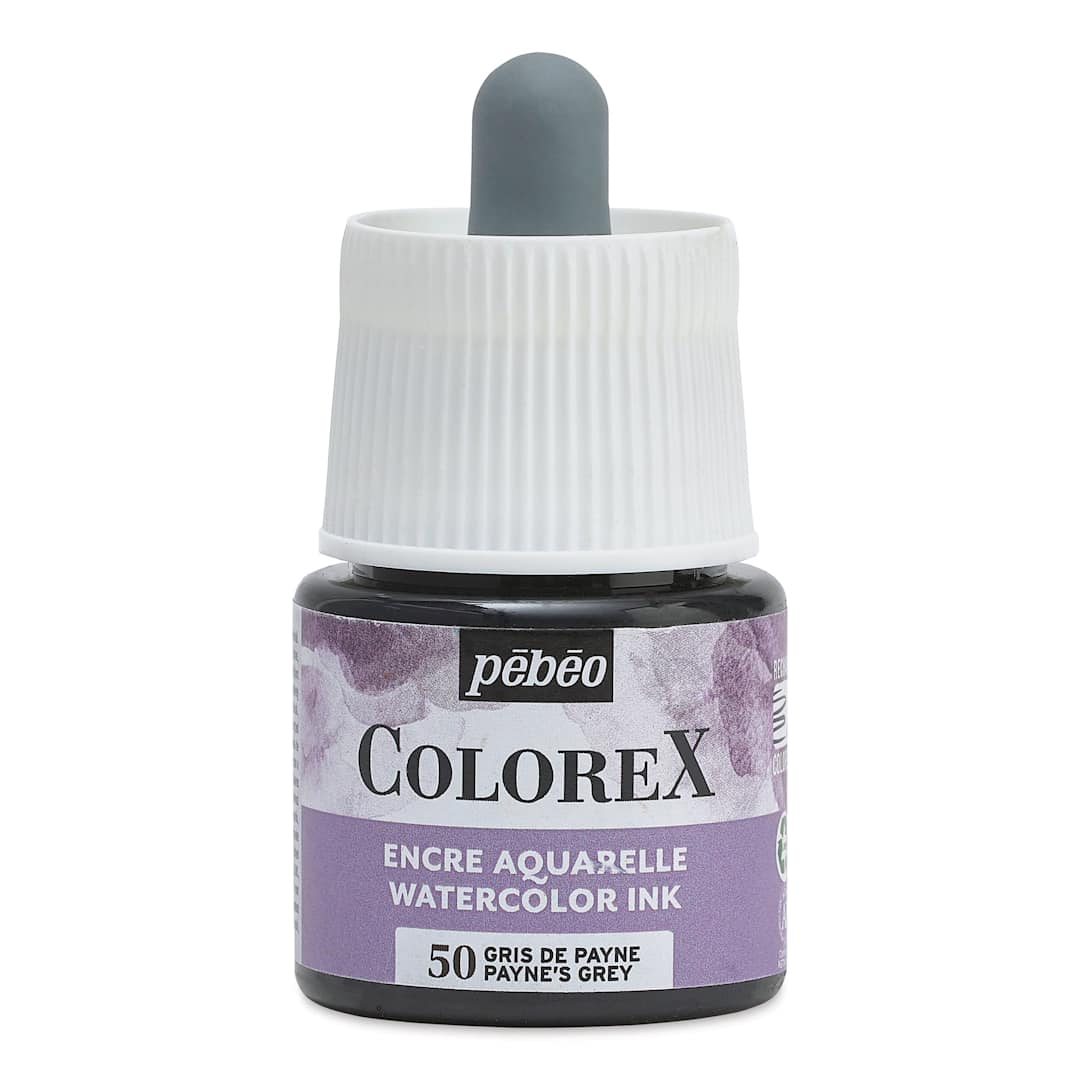 Open in modal - Pebeo Colorex Inks - Payne's Gray, 45 ml, front of bottle
