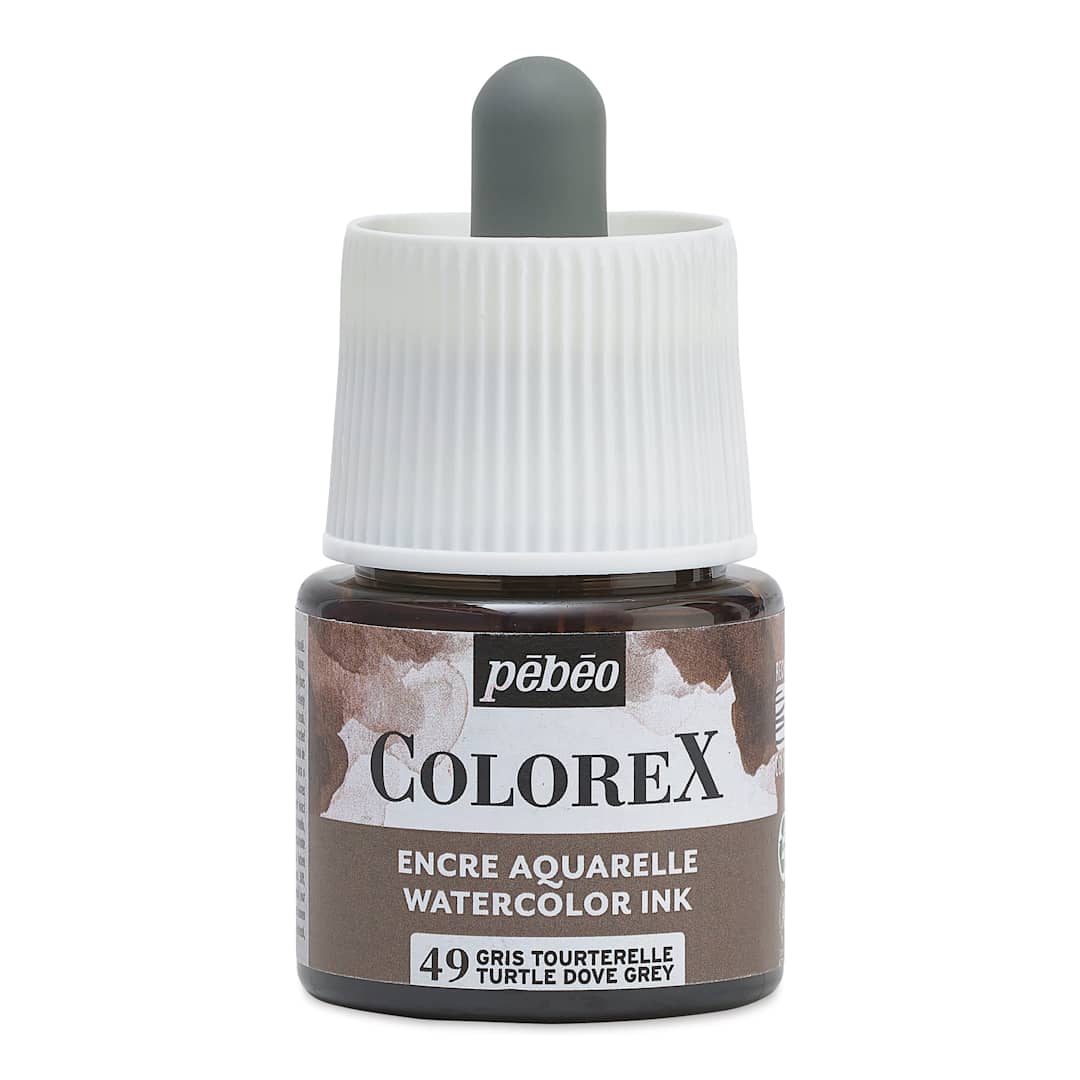 Open in modal - Pebeo Colorex Inks - Turtle Dove Gray, 45 ml, front of bottle