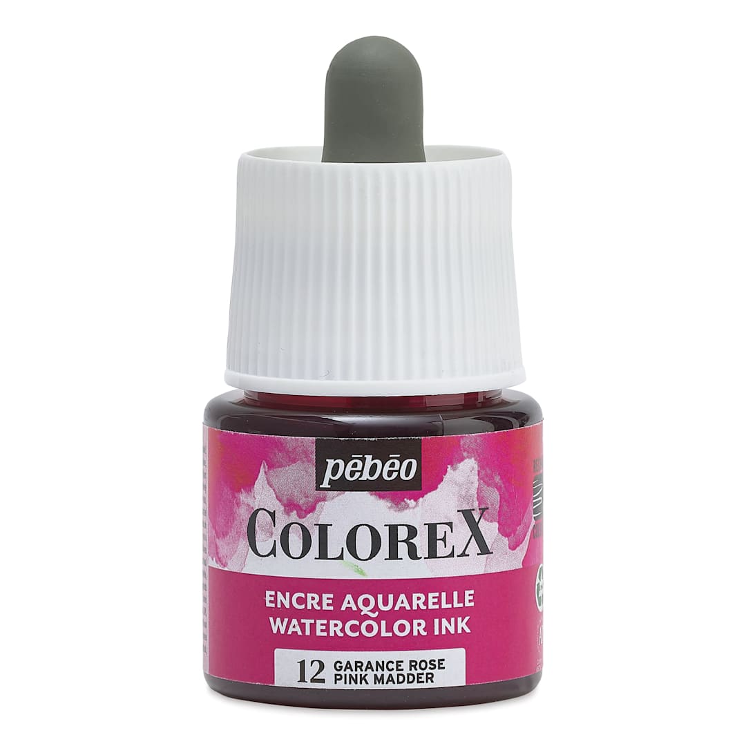 Open in modal - Pebeo Colorex Inks - Pink Madder, 45 ml, front of bottle