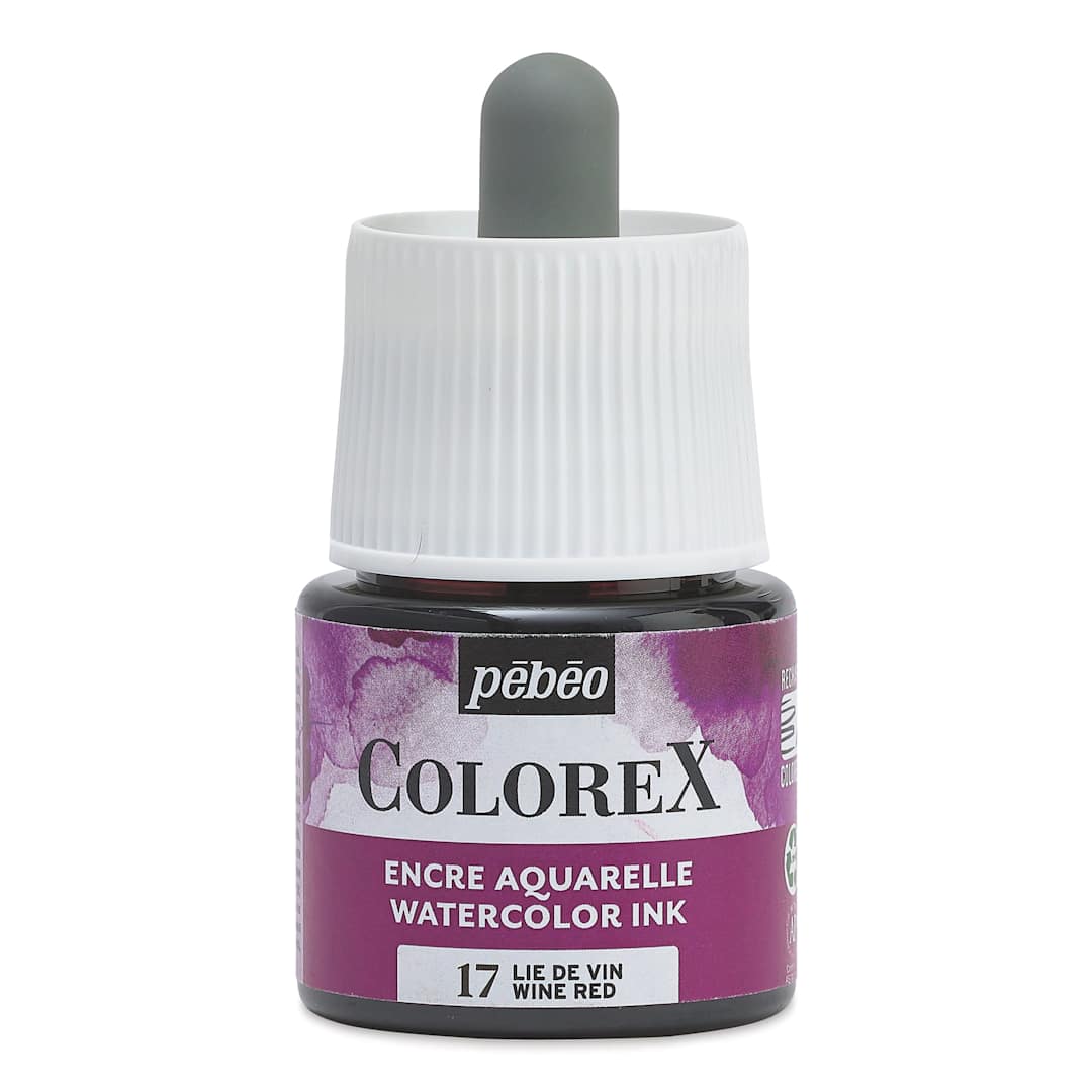 Open in modal - Pebeo Colorex Inks - Wine Red, 45 ml, front of bottle