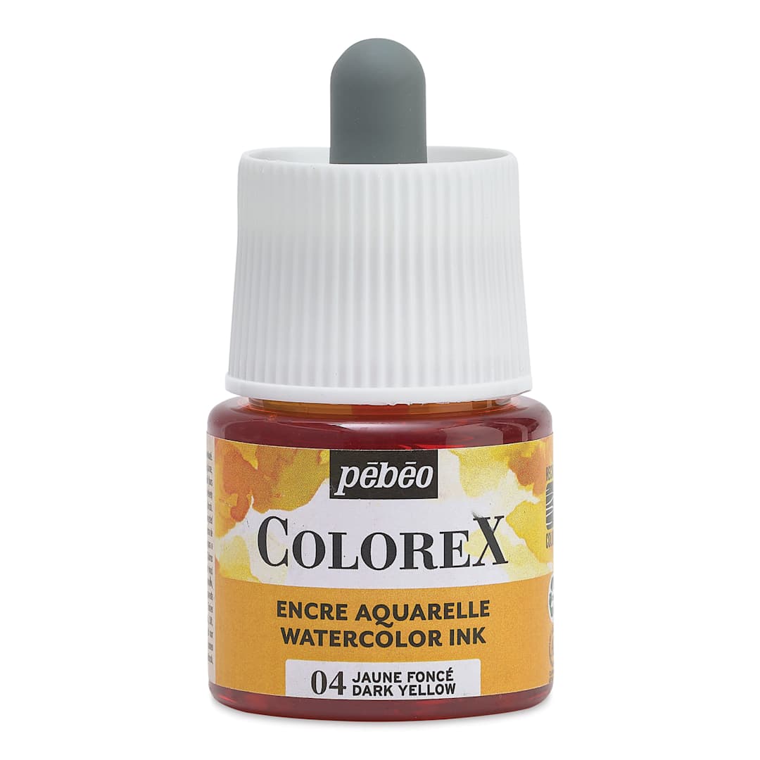 Open in modal - Pebeo Colorex Inks - Dark Yellow, 45 ml