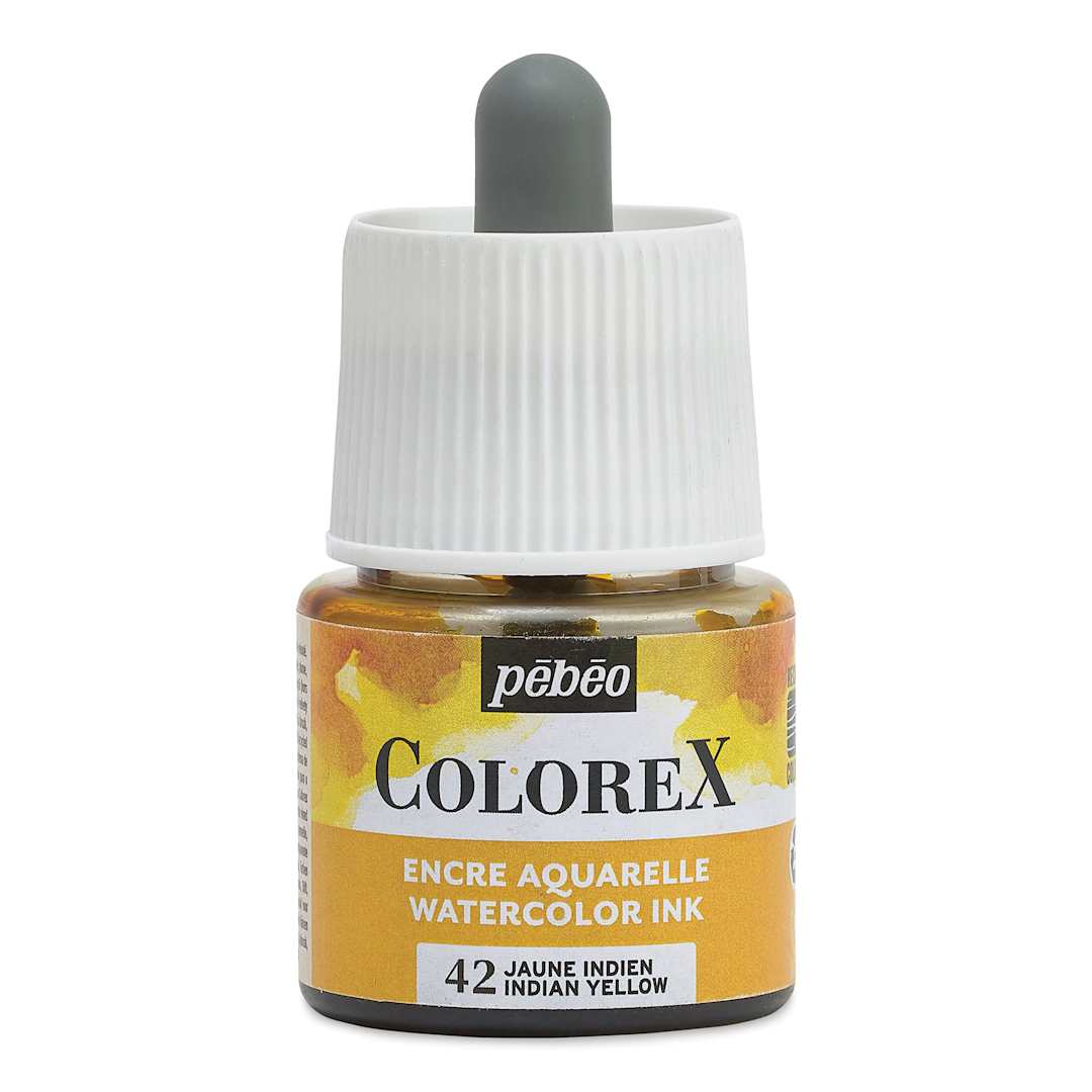 Open in modal - Pebeo Colorex Inks - India Yellow, 45 ml, front of bottle