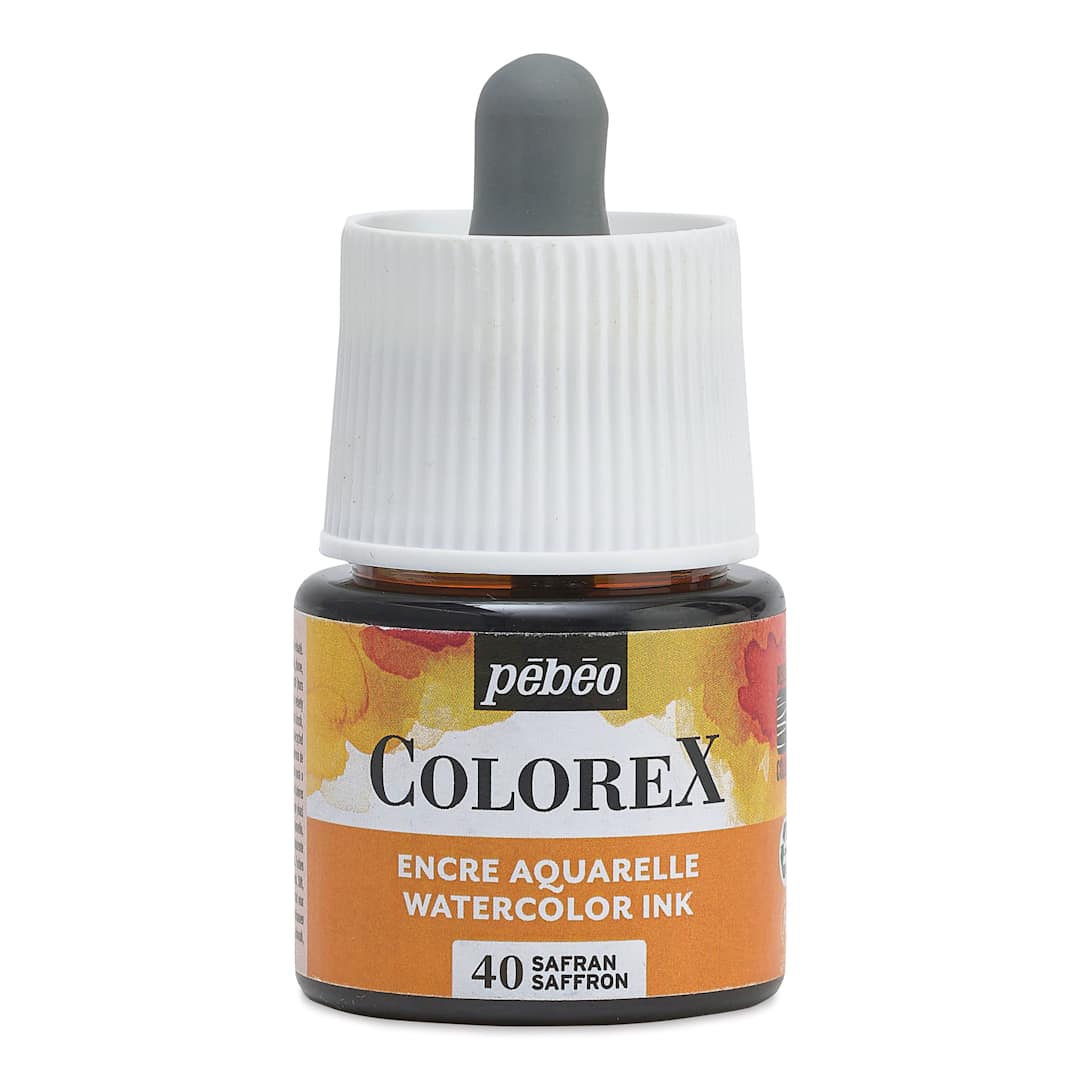 Open in modal - Pebeo Colorex Inks - Saffron, 45 ml, front of bottle