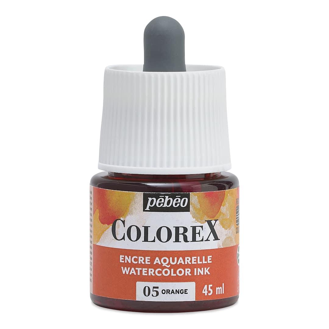 Open in modal - Pebeo Colorex Inks - Orange, 45 ml, front of bottle