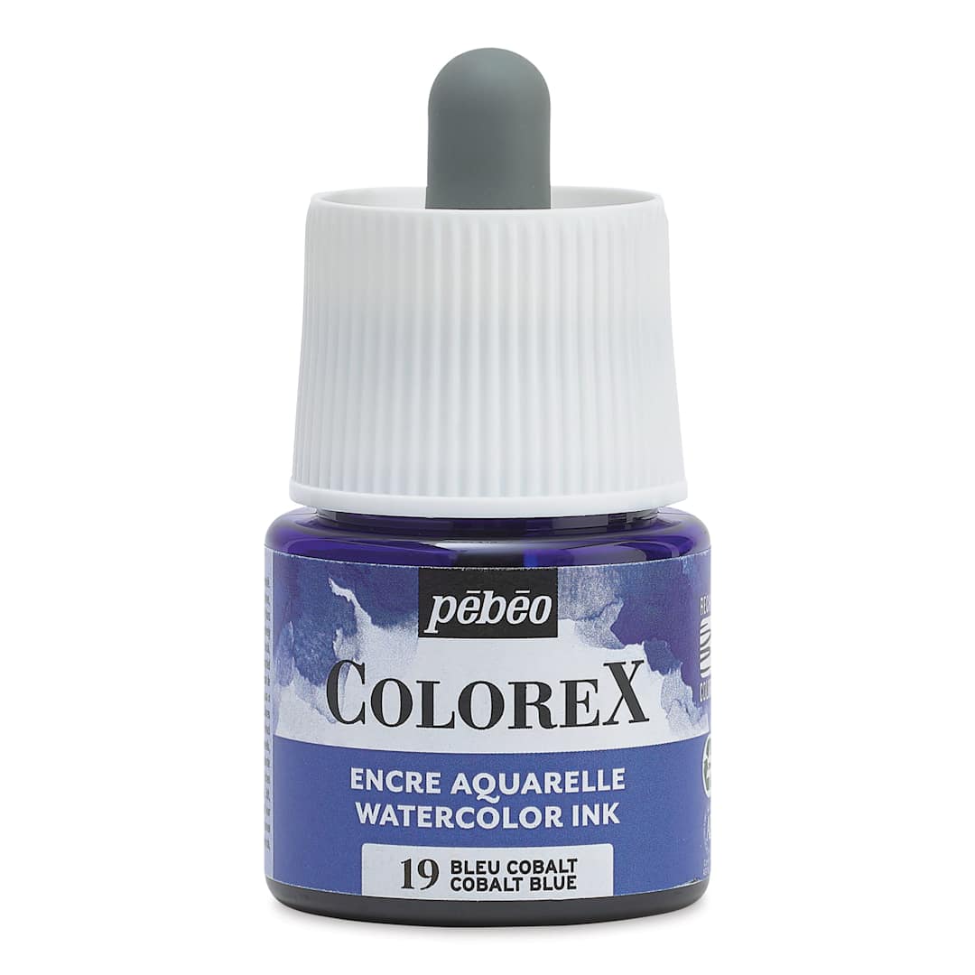 Open in modal - Pebeo Colorex Inks - Cobalt Blue, 45 ml, front of bottle