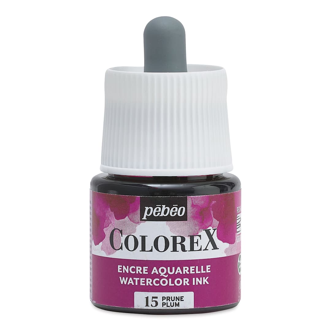 Open in modal - Pebeo Colorex Inks - Plum, 45 ml, front of bottle