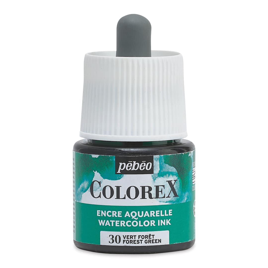 Open in modal - Pebeo Colorex Inks - Forest Green, 45 ml, front of bottle