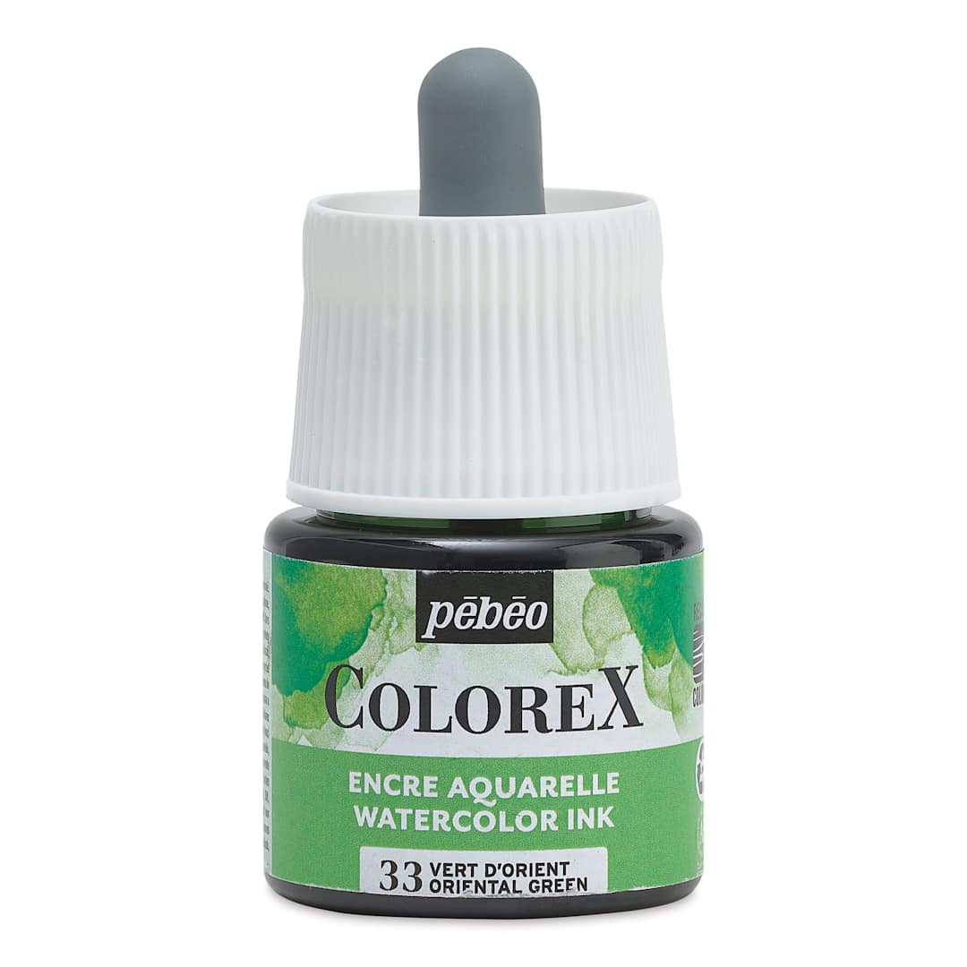 Open in modal - Pebeo Colorex Inks - Oriental Green, 45 ml, front of bottle