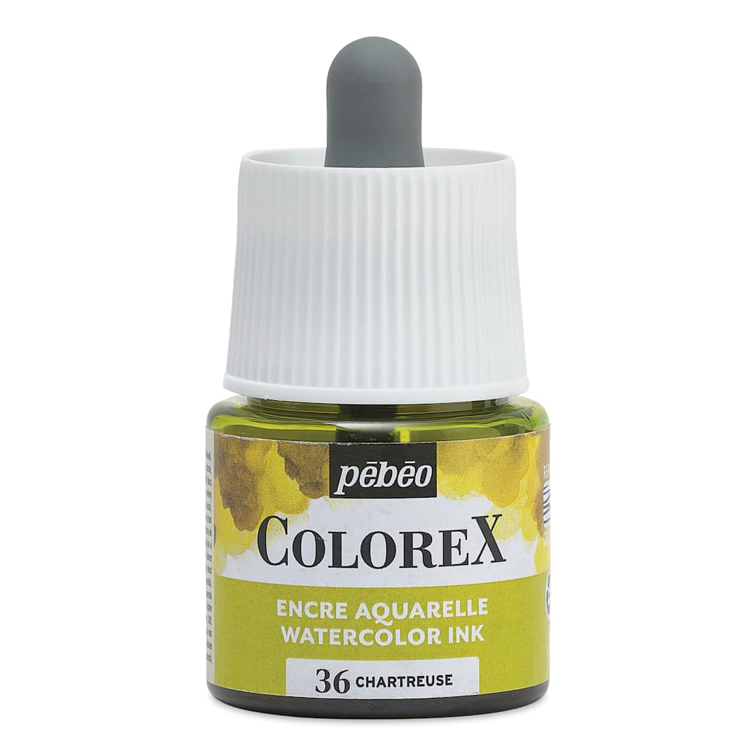 Open in modal - Pebeo Colorex Inks - Chartreuse, 45 ml, front of bottle