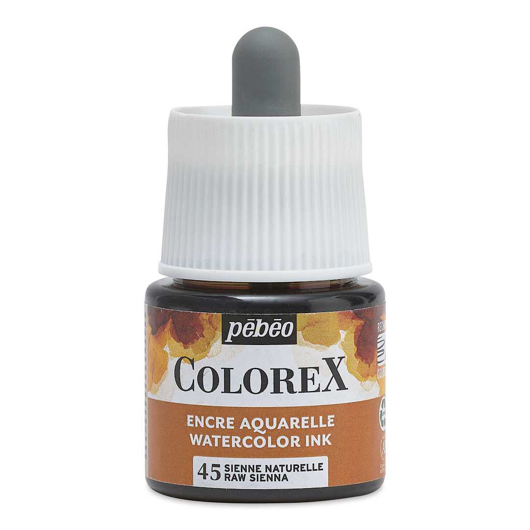 Open in modal - Pebeo Colorex Inks - Raw Sienna, 45 ml, front of bottle