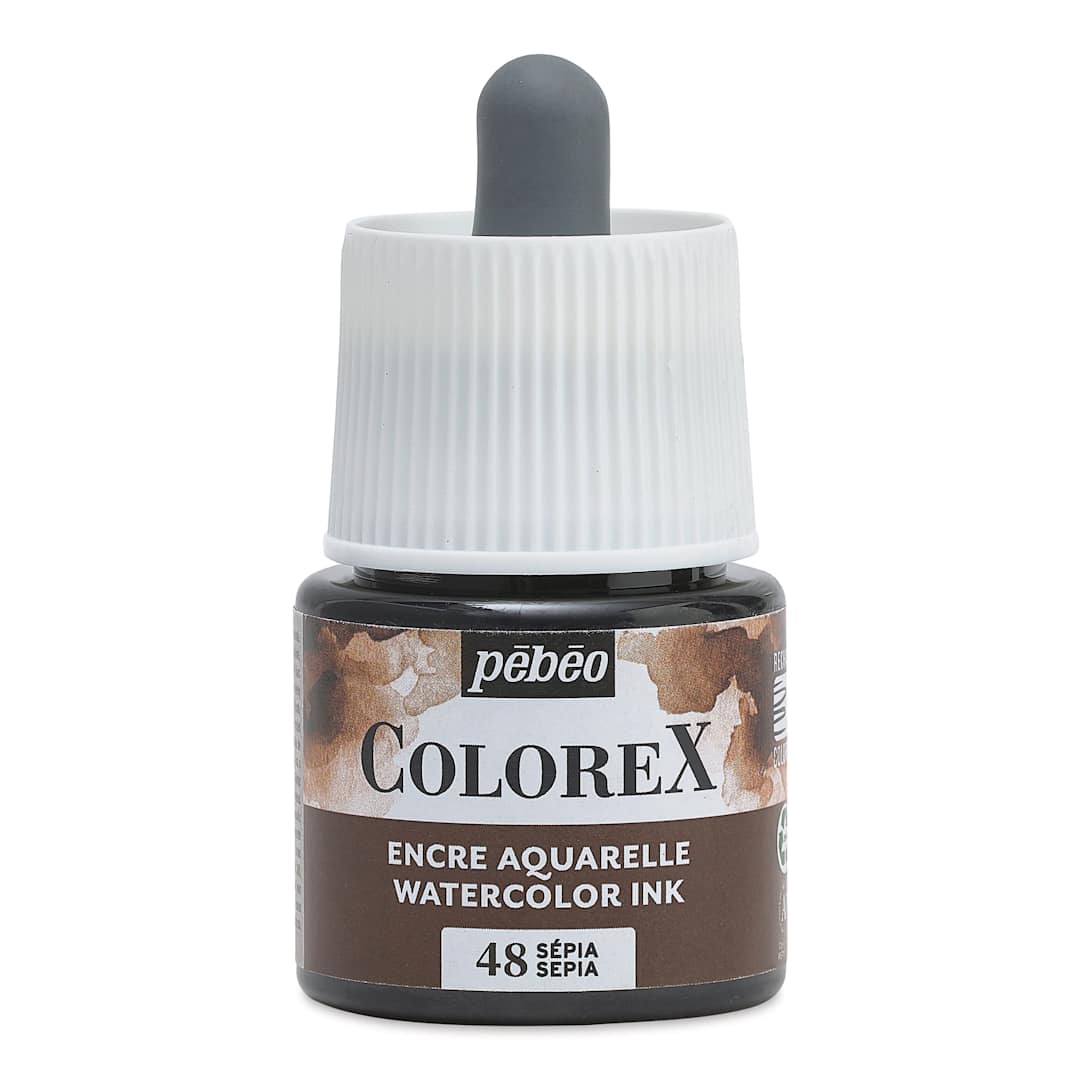 Open in modal - Pebeo Colorex Inks - Sepia, 45 ml, front of bottle