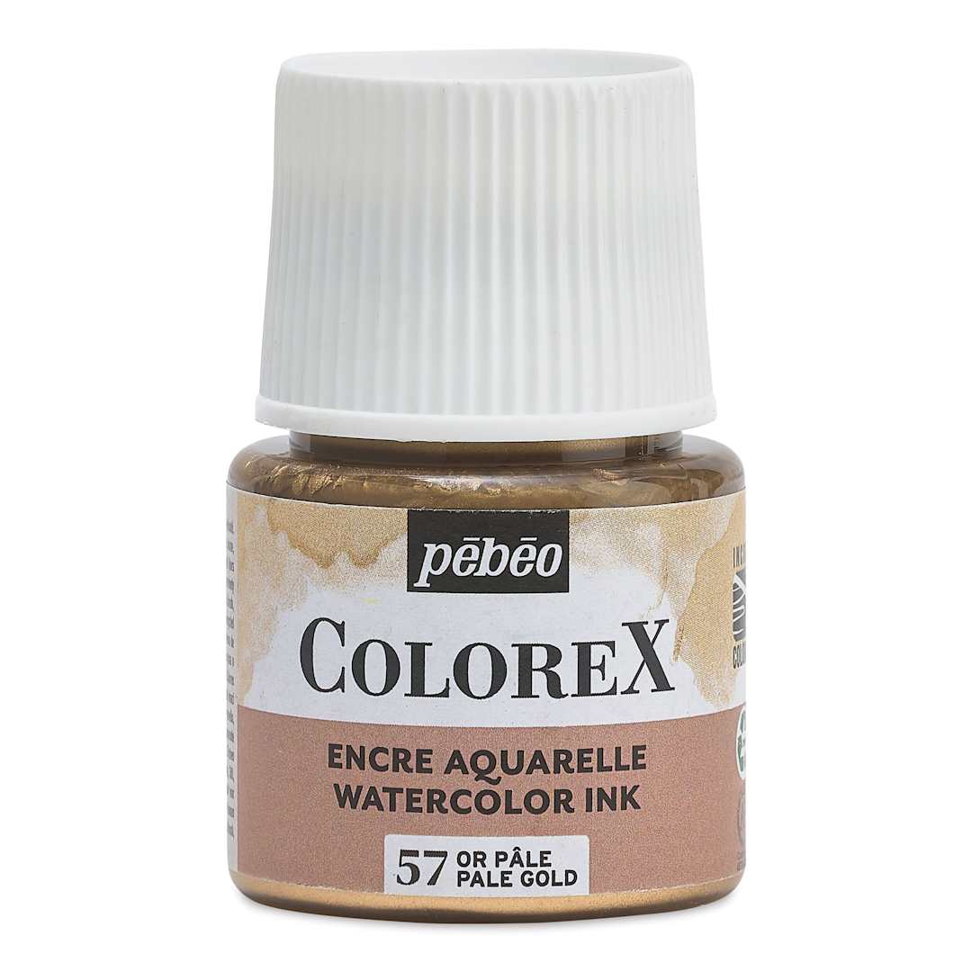 Open in modal - Pebeo Colorex Inks - Pale Gold, 45 ml, front of bottle