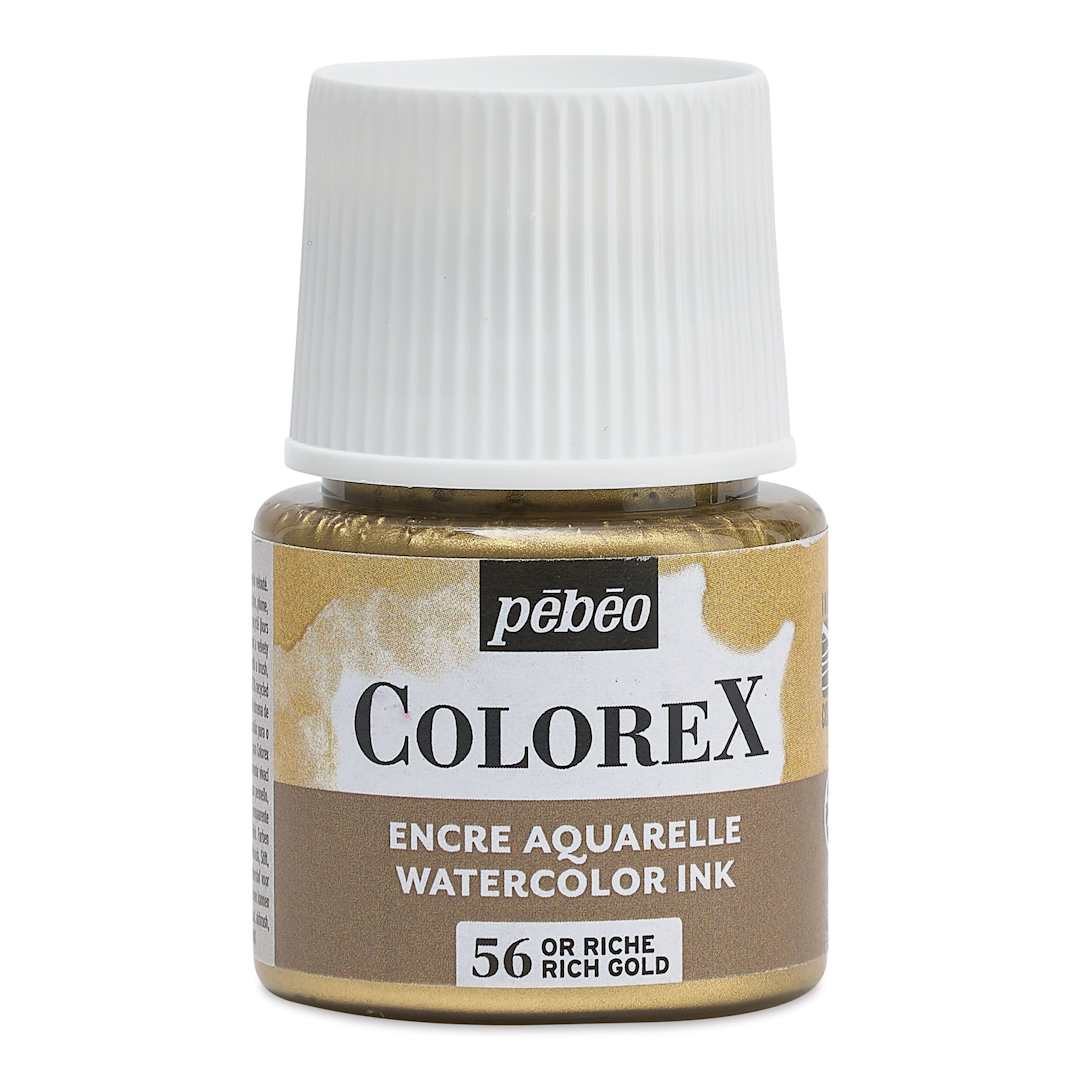 Open in modal - Pebeo Colorex Inks - Rich Gold, 45 ml, front of bottle