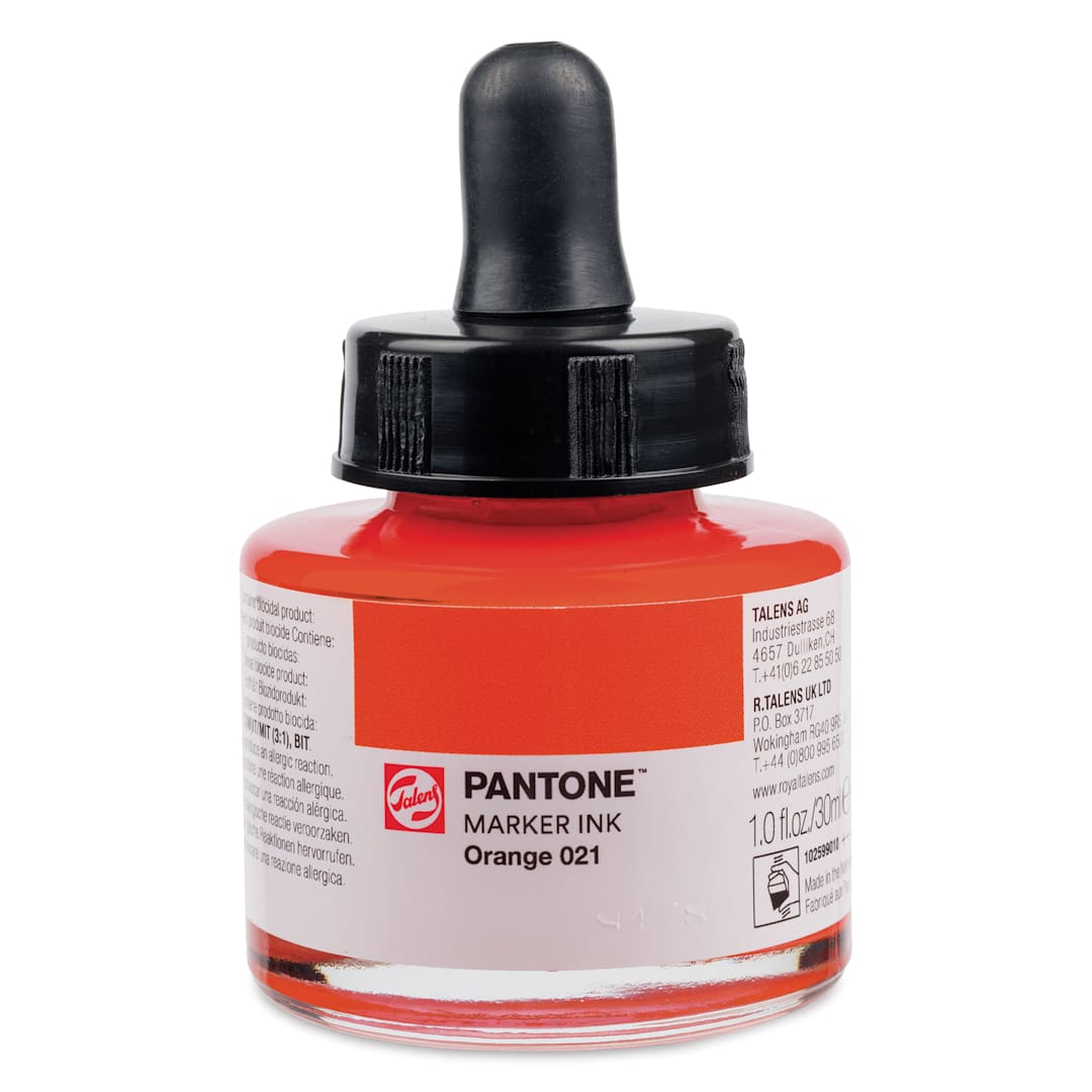 Open in modal - Talens Pantone Marker Ink Refill - Orange 021, 30 ml