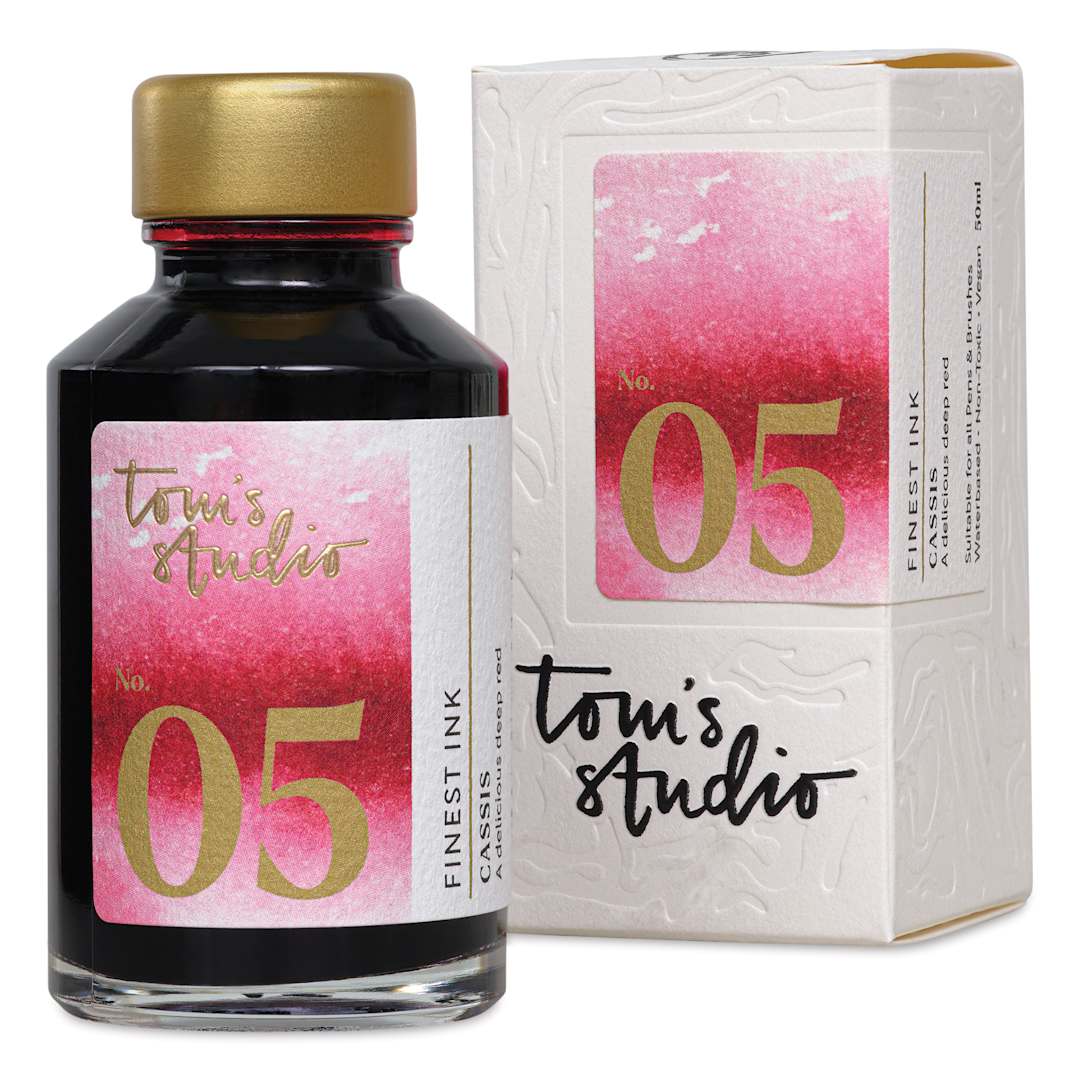 Open in modal - Tom's Studio Fountain Pen Ink - 50 ml, Cassis, with packaging