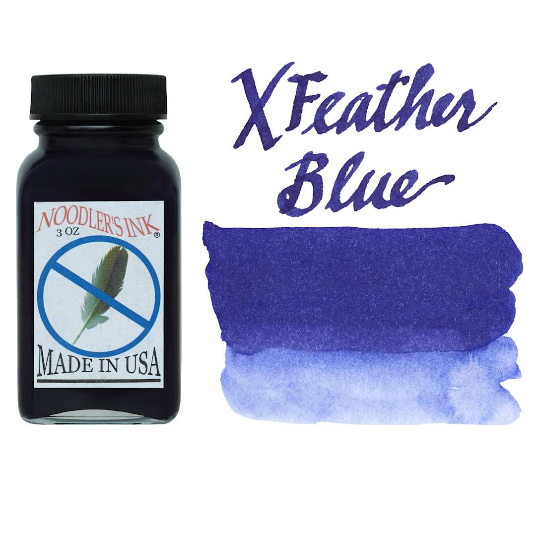Open in modal - Noodler's Ink Fountain Pen Ink - X-Feather Blue, swatch and bottle