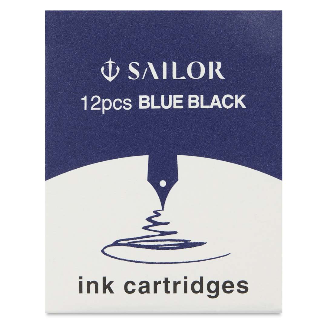 Open in modal - Sailor Ink Cartridges - Blue Black, Pkg of 12, front of package