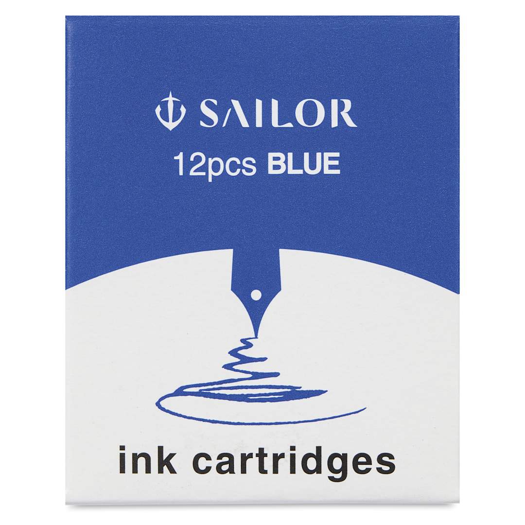 Open in modal - Sailor Ink Cartridges - Blue, Pkg of 12, front of package
