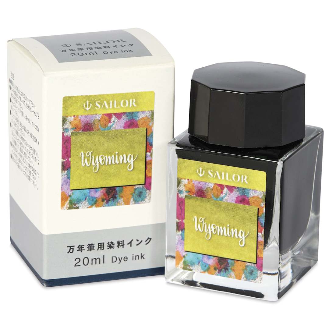 Open in modal - Sailor USA State Ink - Wyoming, Chartreuse, 20 ml, with packaging