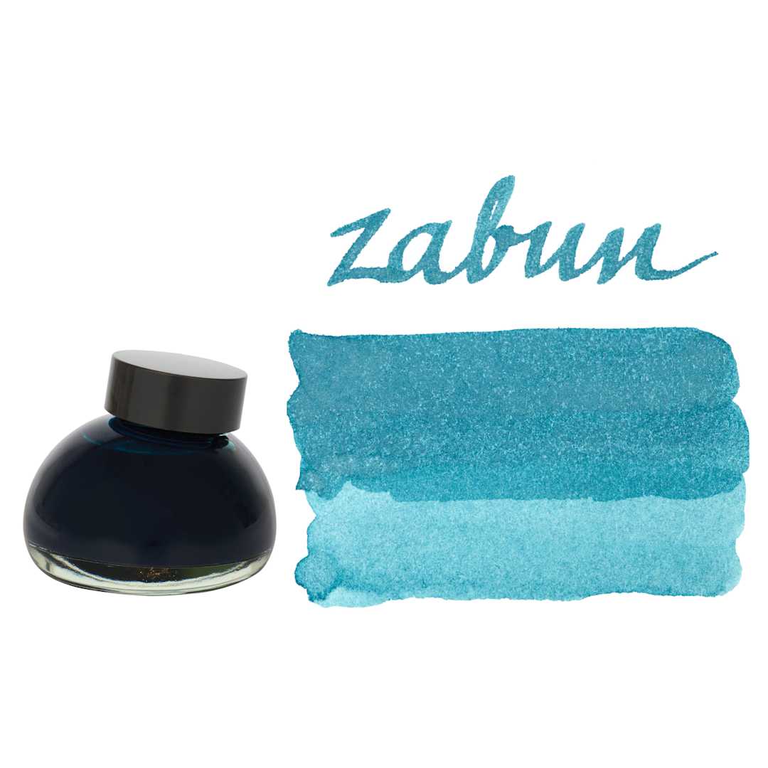 Open in modal - Kakimori Pigment Ink - 08 Zabun, swatch and bottle