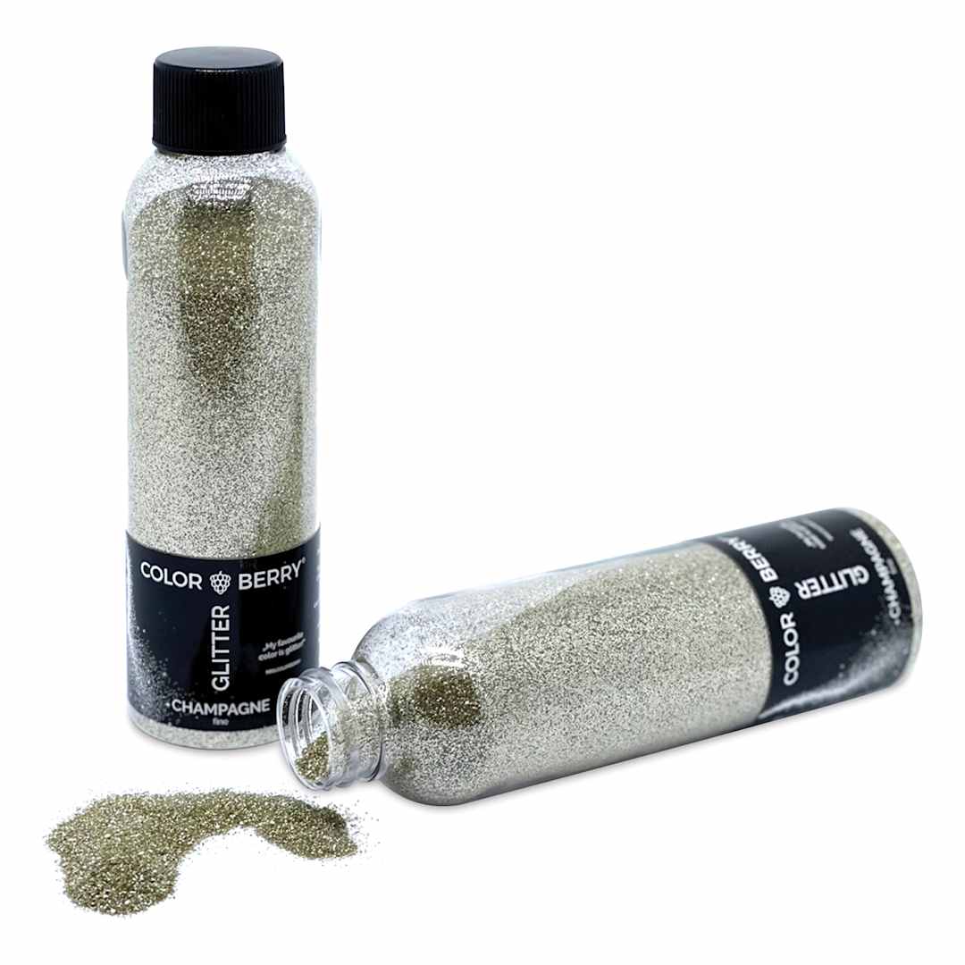 Open in modal - Colorberry Glitter - Champagne, Fine, 90 grams, Bottle