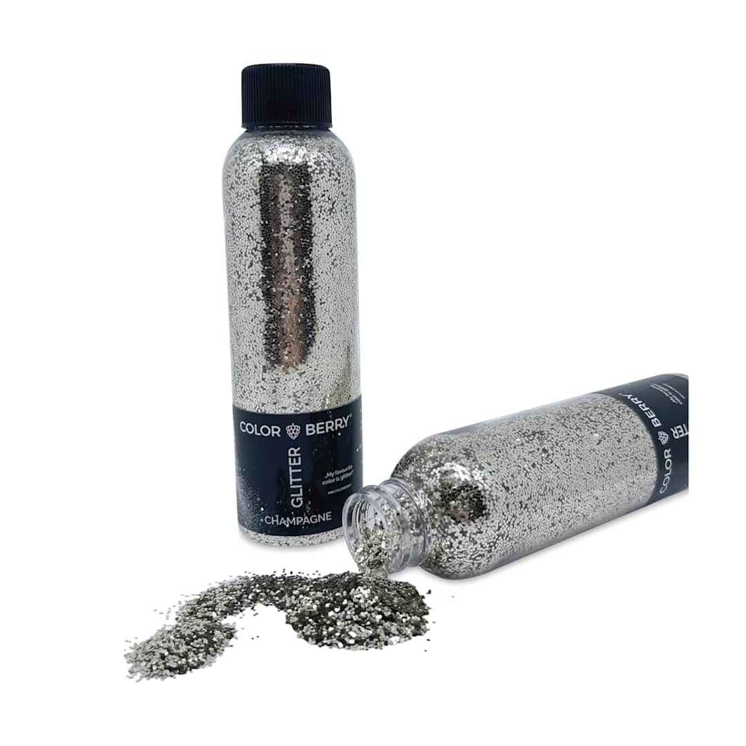 Open in modal - Colorberry Glitter - Champagne, Chunky, 90 grams, Bottle