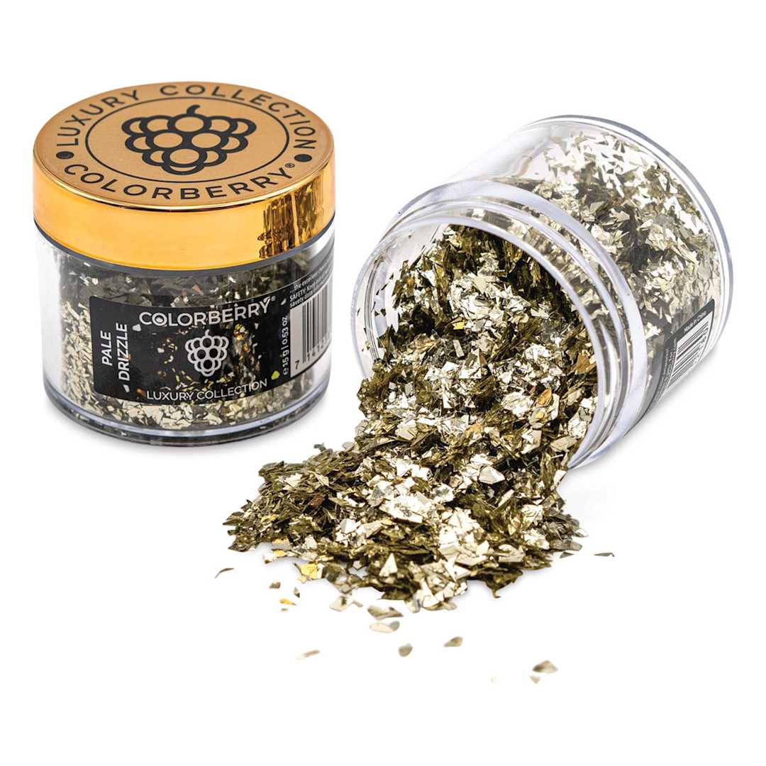 Open in modal - Colorberry Luxury Collection Resin Additive - Pale Drizzle, 15 g, Jar (Shown in and out of jar)