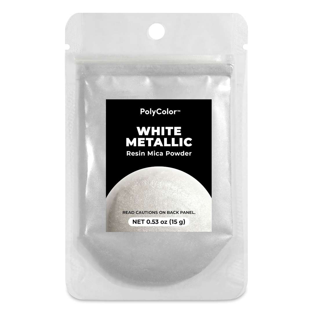 Open in modal - PolyColor Resin Pigment Powder - White Metallic, 15 g