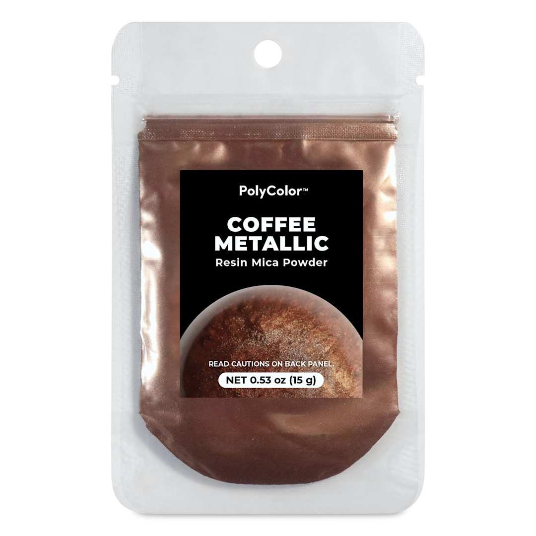 Open in modal - PolyColor Resin Pigment Powder - Coffee Metallic, 15 g (Front of packaging) 