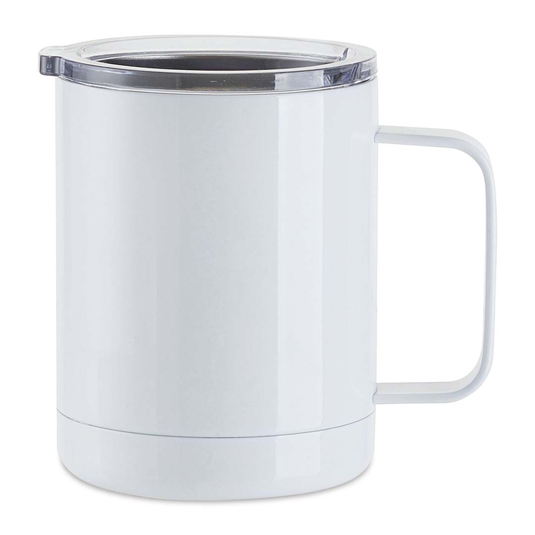 Open in modal - Craft Express Sublimation Printing Stainless Steel Coffee Cup - 12 oz, White, Set of 4 (blank coffe cup)