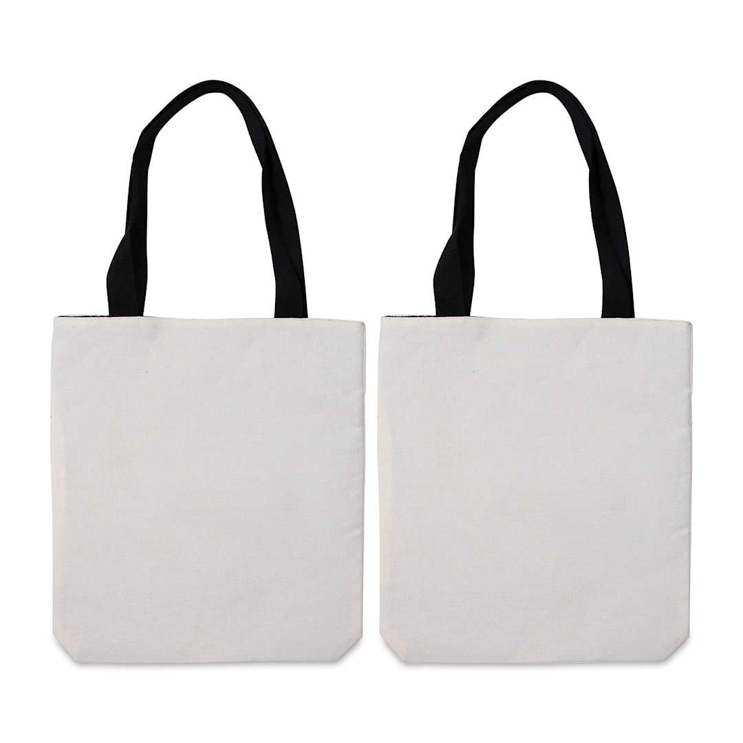 Open in modal - Craft Express Sublimation Printing Tote Bag - Linen, Pkg of 2 (out of packaging)