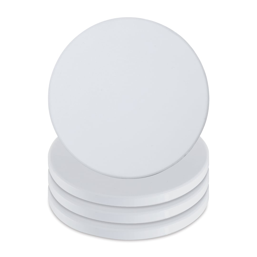 Open in modal - Craft Express Sublimation Printing Ceramic Coaster - 3", Set of 4 (out of packaging)