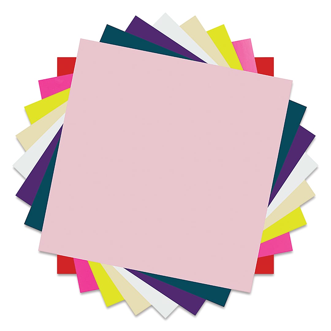 Open in modal - Craft Express Vinyl Sheets - Color Changing, Assorted Colors, 12" x 12", Set of 8 (sheet spiral)
