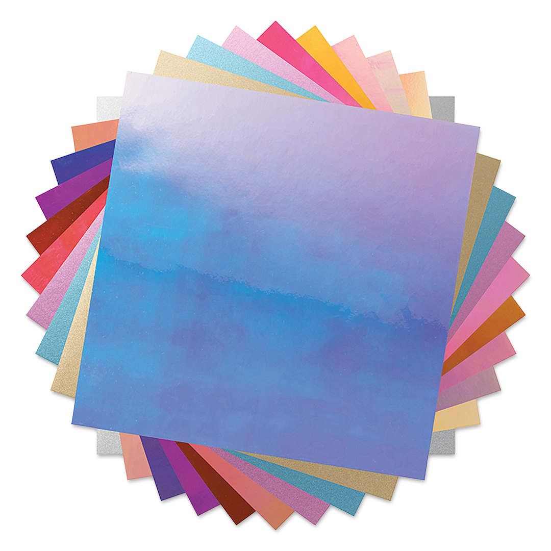 Open in modal - Craft Express Vinyl Sheets - Two Toned, Assorted Colors, 12" x 12", Set of 10 (sheet spiral)
