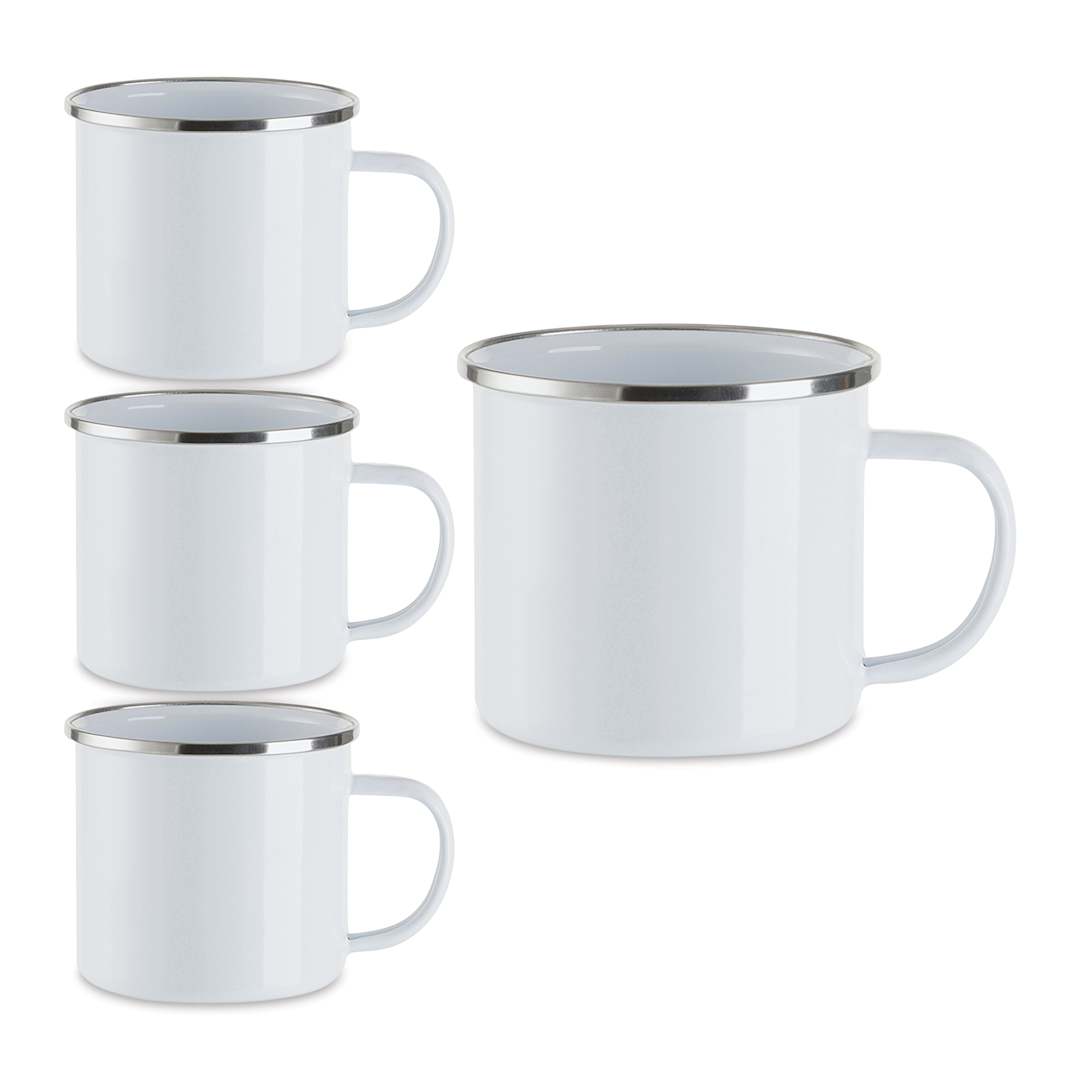 Open in modal - Craft Express Sublimation Printing Enamel Mug - 17 oz, Set of 4 (out of packaging)