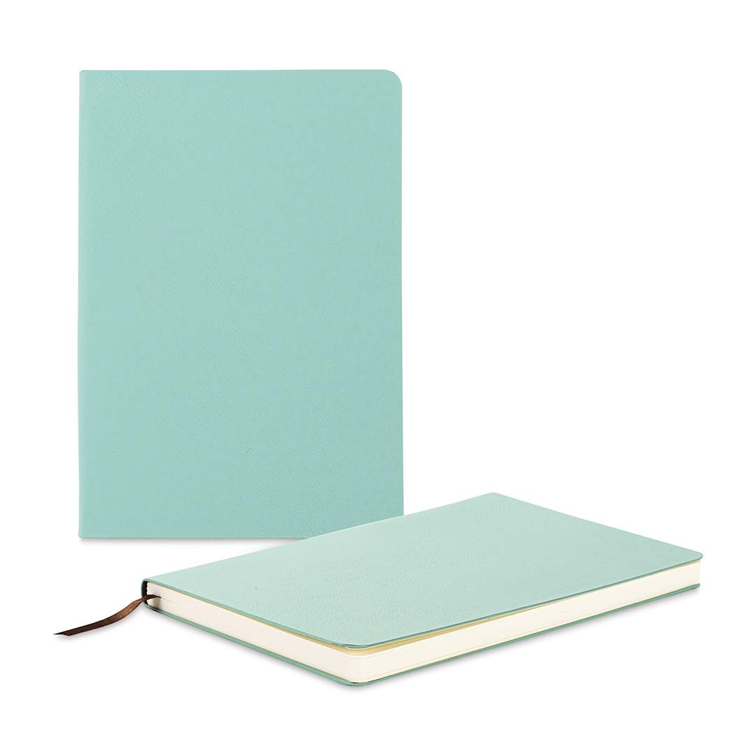 Open in modal - Craft Express Notebook Set - Teal, Set of 2 (front cover and angled view)