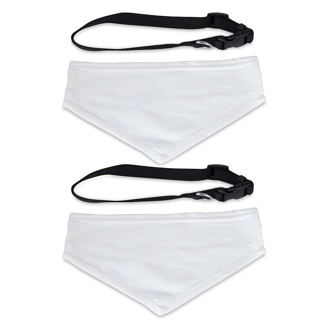 Open in modal - Craft Express Sublimation Printing Pet Product - Pet Scarf with Collar, Large, Pkg of 2 (out of packaging)