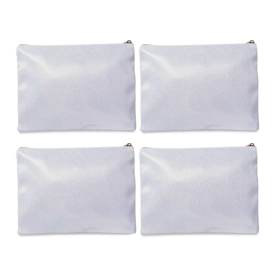 Open in modal - Craft Express Sublimation Printing Makeup Case - Shimmering Glitter, Pkg of 4 (out of packaging)