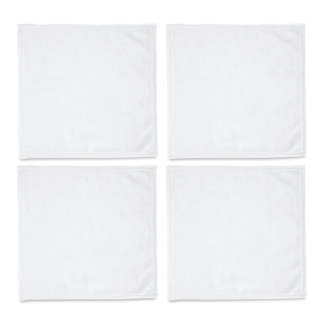 Open in modal - Craft Express Sublimation Printing Towels - Hand Towel, 12" x 12", Pkg of 4 (out of packaging)